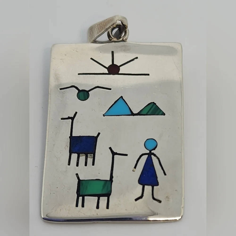 Sterling Diaguitas Charm Pendant - Picture 6 of 6